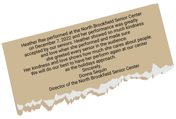 brown note with testimony written on it