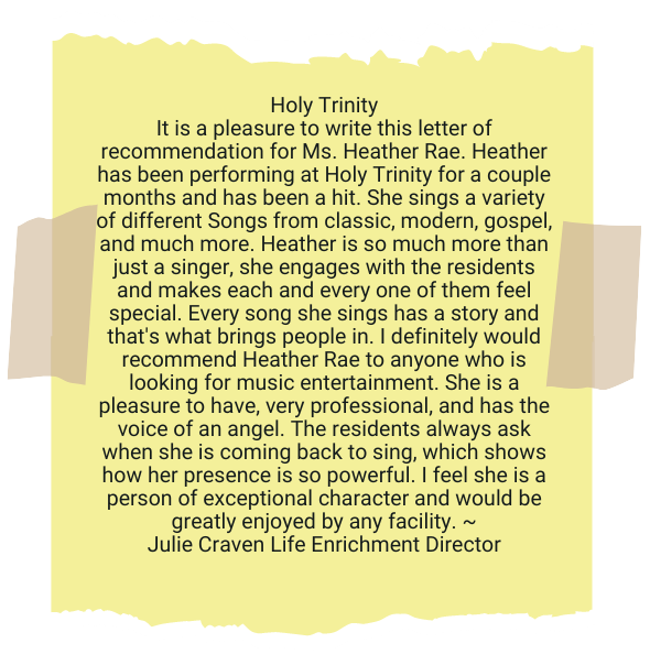 yellow note with testimony written on it